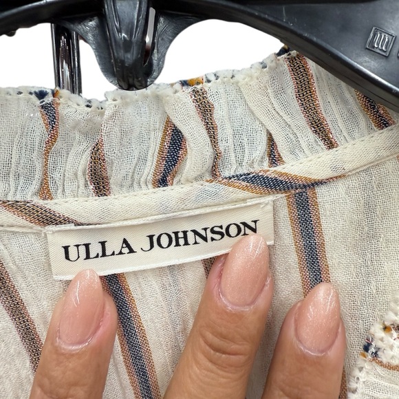 Ulla Johnson Cream and Brown Striped Dress - Picture 3 of 5
